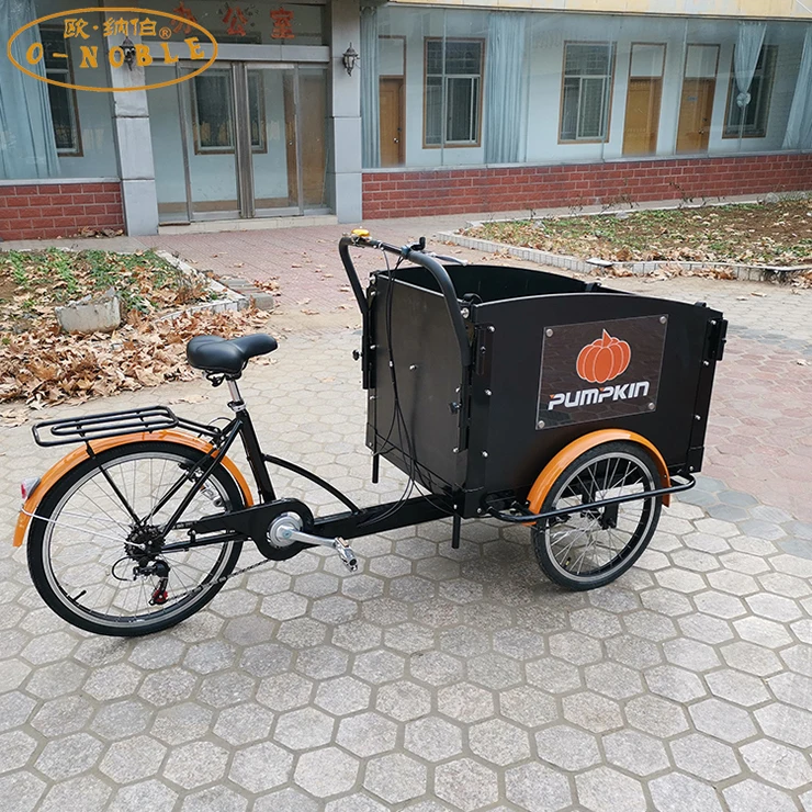 カーゴバイク 三輪自転車 フロントカーゴ 木箱付き【★直接引渡しのみ】 前積み式カーゴバイク/木製ボックスフレーム電動自転車| Alibaba.com