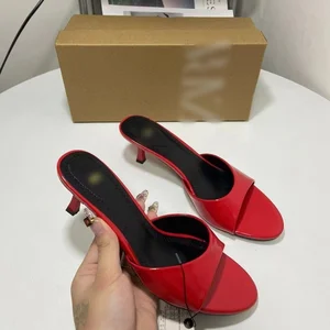 QuiteS New Women's Shoes High Heel Sandals Pu Open Toe High Heel Mature Women Sexy Luxury Fashion High Heel Sandals Za Pumps