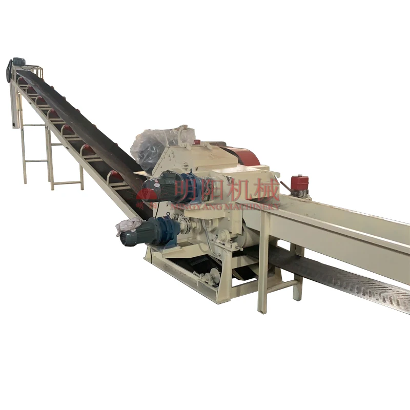 Hot Selling Electric Drum Wood Chipper Machine Core Components Including Motor and Pump for Eucalyptus Bamboo Wood Chipping