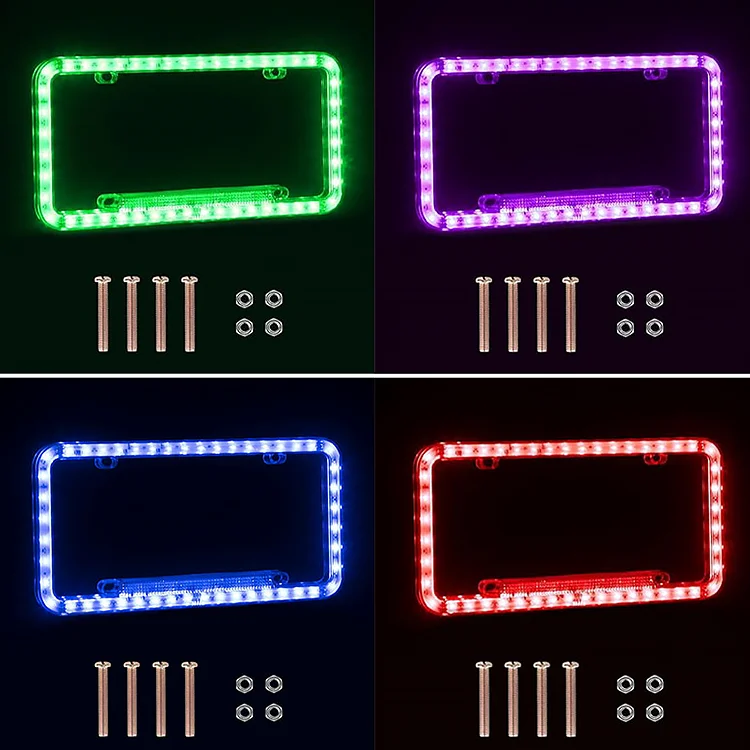 Xiangta Custom Car Eing License Plate Frame Auto 12 V 54 LED Color