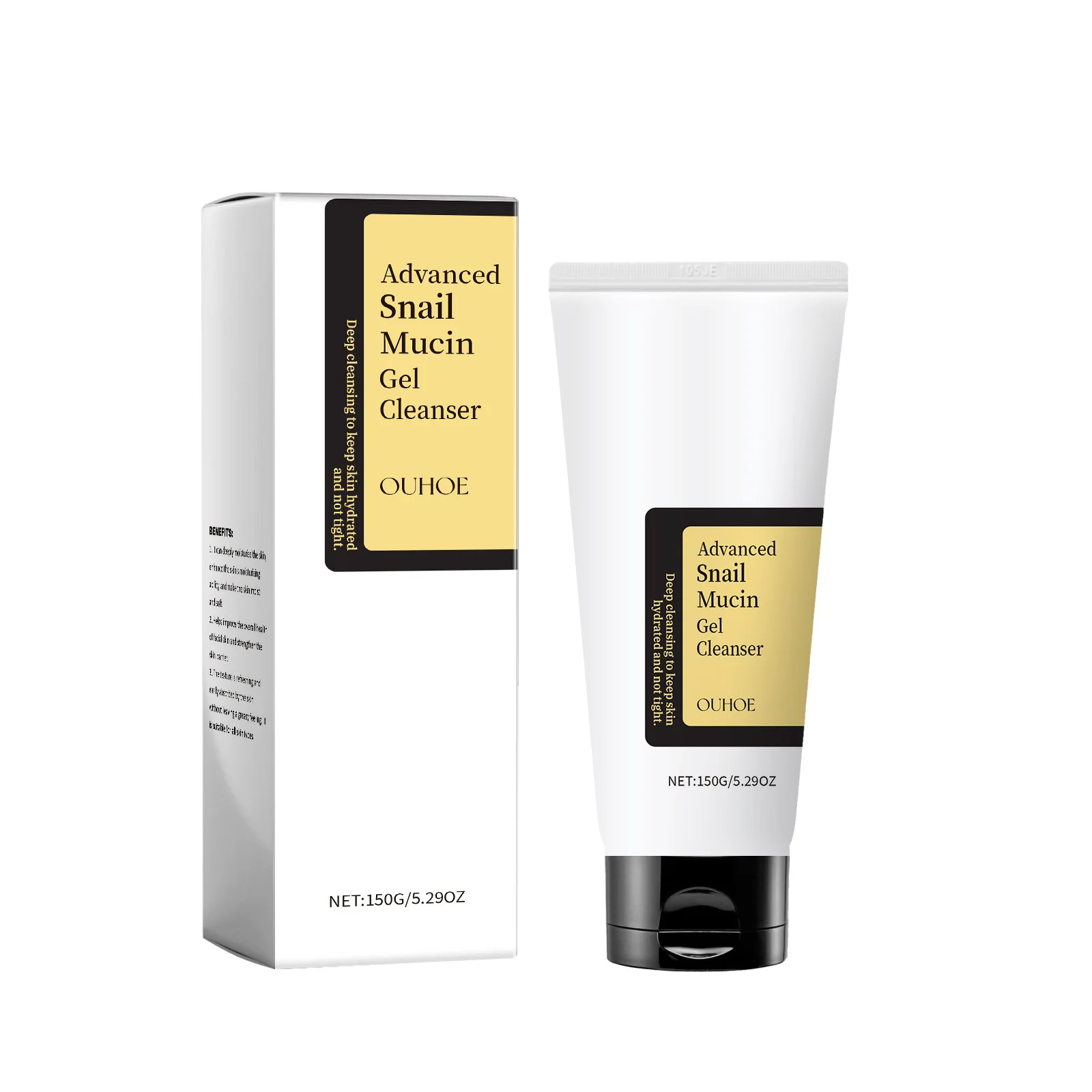 OUHOE Snail Multi Effect Care Series Skin Care Set Improve Skin Face Cream Eye Mask Essence Water Cleansing Gel