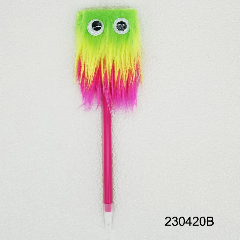 Wholesale Dark tie Halloween plush eyes Monster Ghost Festival ballpoint pen craft pen Felt cloth pen