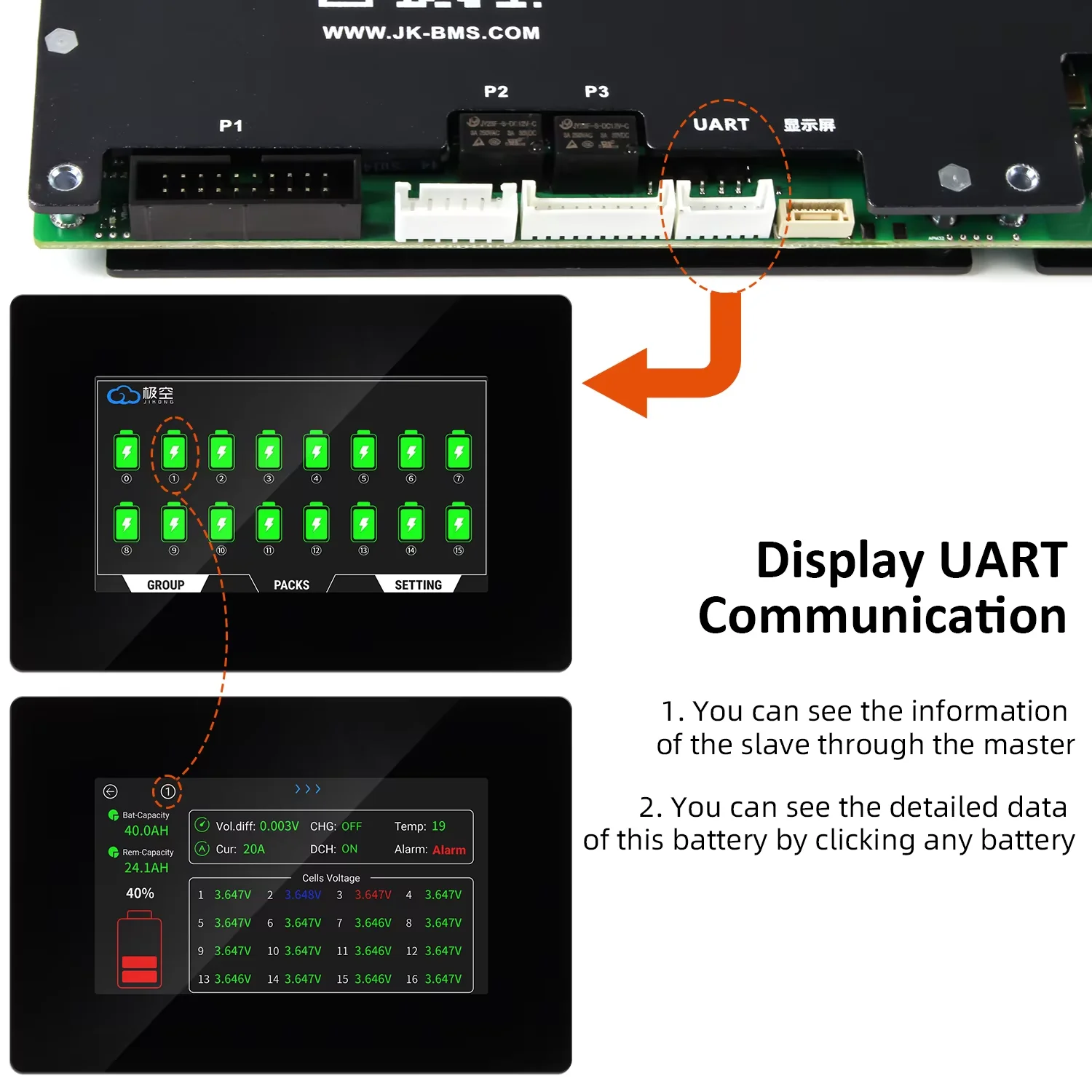 V19 JK BMS V19 Smart 8S 16S LiFePO4 Battery Management System 100A 150A ...