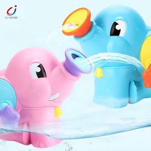 Cartoon Elephant Bathing Hand Gun Water Animal Baby Soft Bathroom Toy Water Spraying Play Toy Spray Water Elephant Bath Toy
