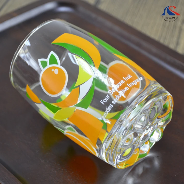 Personalized Custom Design 250ml Water Juice Glass With Machine Printing 9oz Blown Printed Drink Cup for Bar Hotel Copa Tumbler