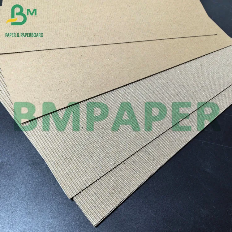 1mm F Flute Unbleached Brown Corrugated Paperboard Sheets For Boxes