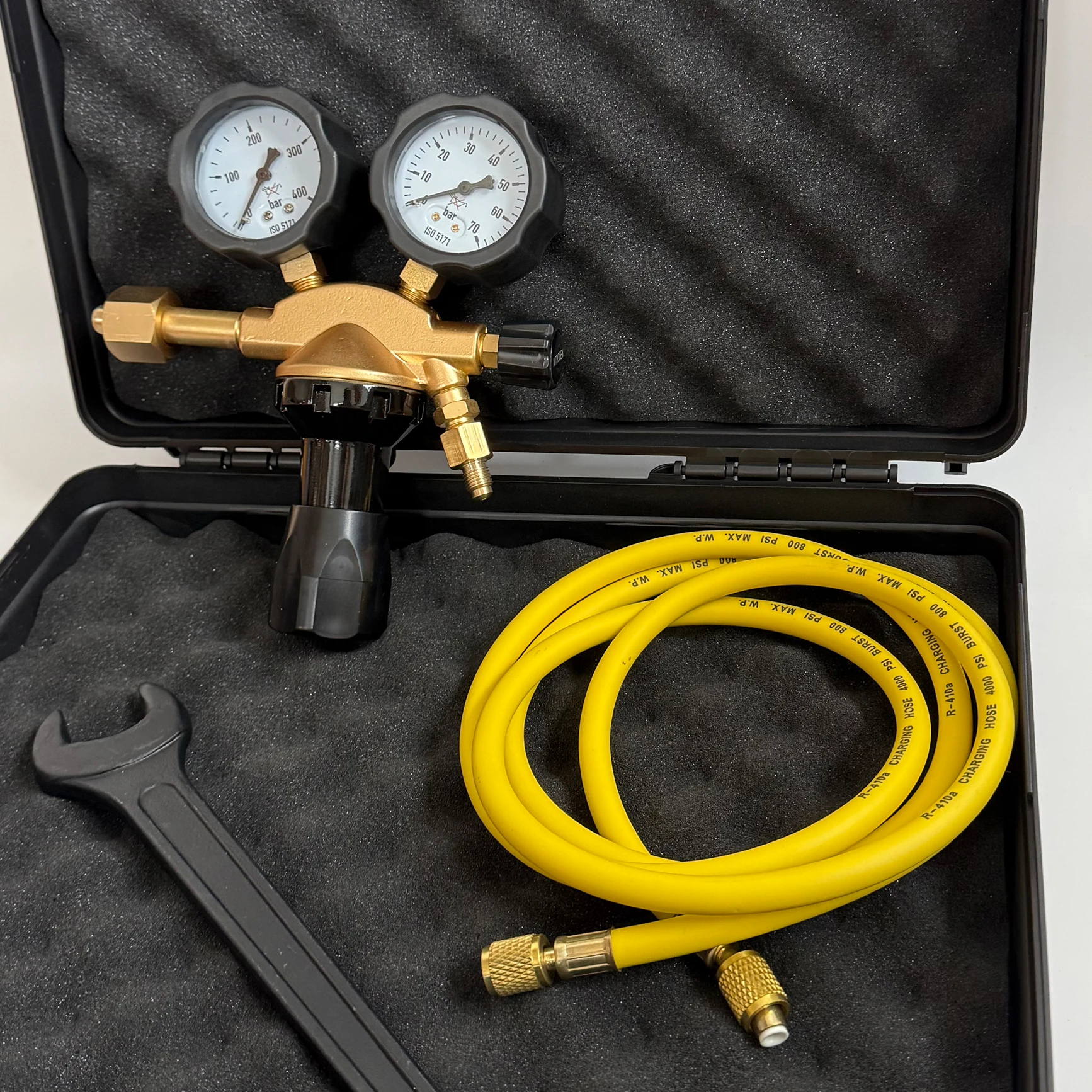 High-Pressure HVAC Brass Tool Kit with Nitrogen Gas Regulator Quality Pressure Regulators Includes Hose and Wrench