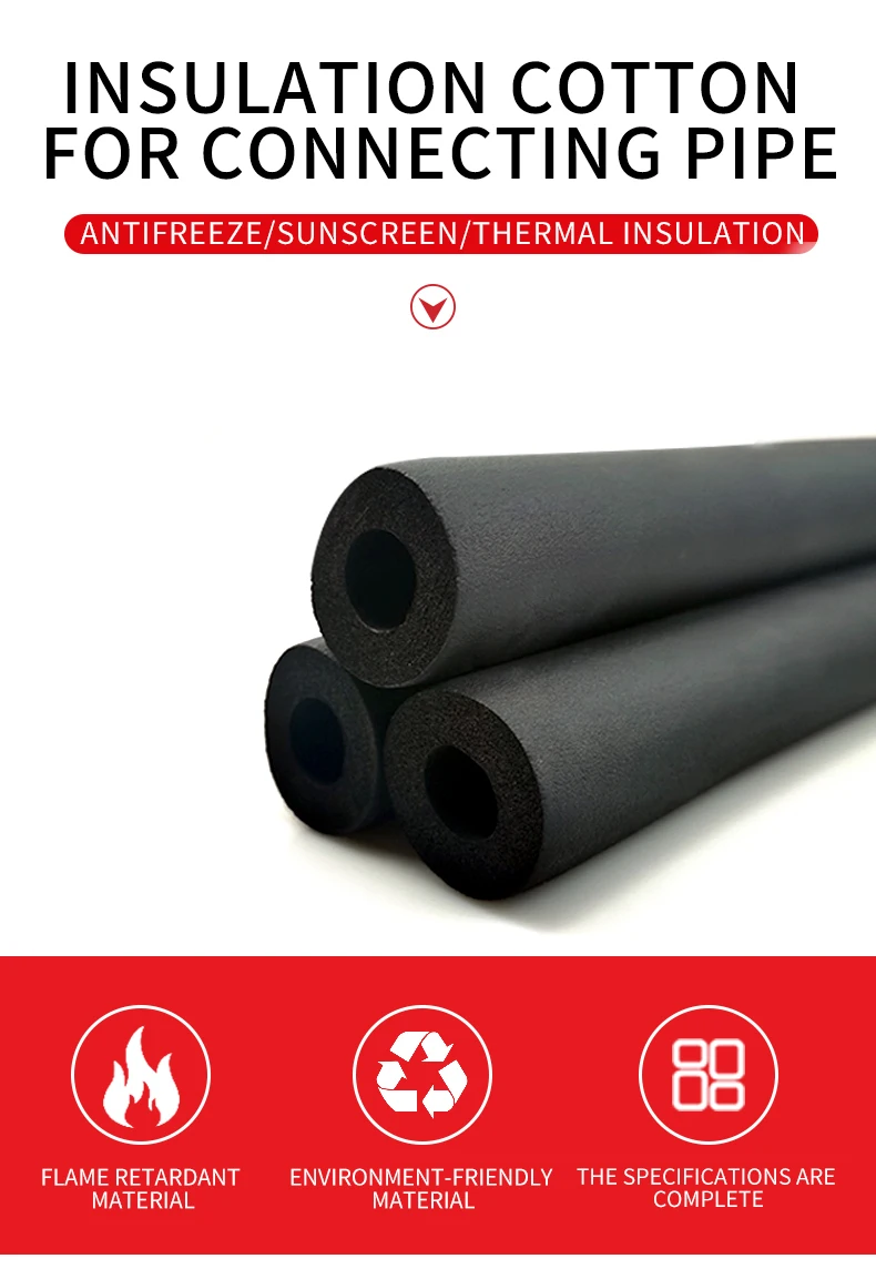 Flexible Elastic Tube Flame Retardant Cotton Rubber Insulation Tube For