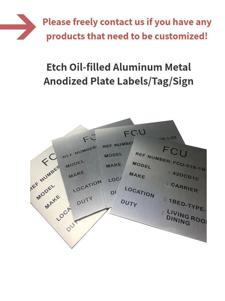 Anodized Plate Labels/tag/sign Etching Paint Aluminum Metal Customized ...