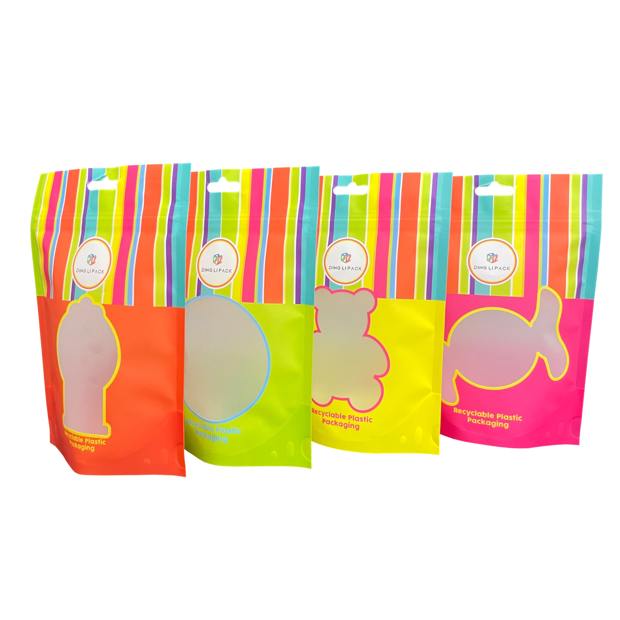 clear Cone Small Fancy Plastic Custom Sour Cute Candy Halloween Bag clear Packaging Bags for Cookies