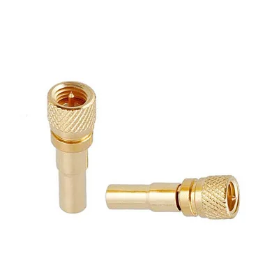 Brass Material M5 10-32 Male Plug Straight Microdot Connector Crimp For RG316 Cable Pigtail Connecto