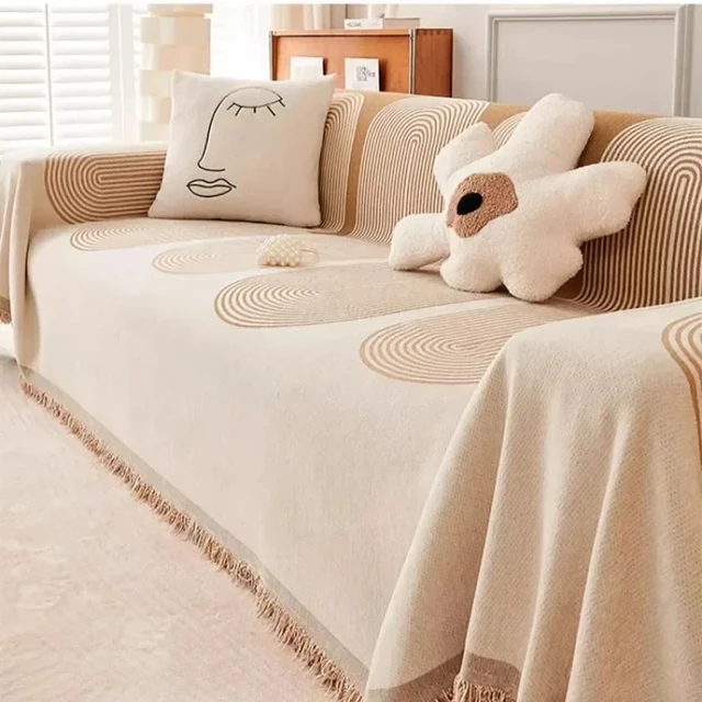Chenille Double Sided Sofa Towel Washable Chenille Sofa Covers Soft Chenille Sofa Blanket