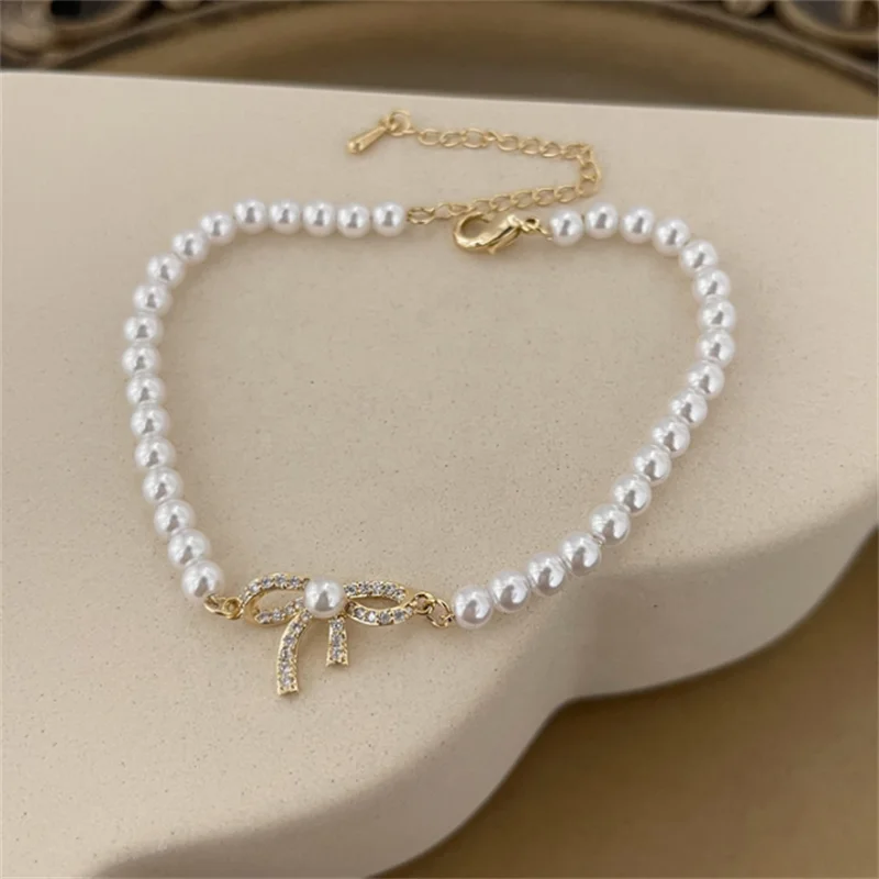 HMOIS personalized bracelet jewelry fashion round freshwater adjustable real pearl bracelet for women