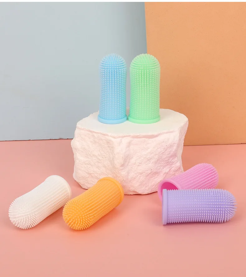 Silicone Finger Cover Pet Toothbrush Disposable Dog and Cat Cleaning & Bathing Tool for Cats and Dogs manufacture