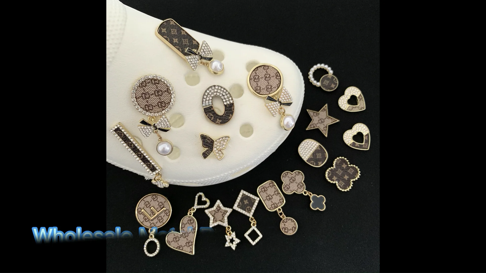 New Design Luxury Metal Croc Charms Custom Designer Charms For Croc