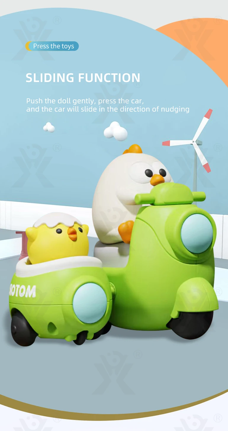 Chengji Cartoon Toy Motorcycle Chicken Pressing and Go Speed Drift Motorcycle Baby Toy