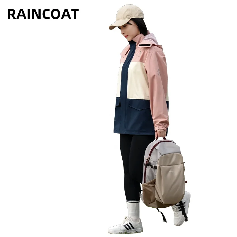 Custom Full Body Three-in-One Raincoat Pants Suit Windproof Waterproof Outdoor Mountain Climbing rain coat