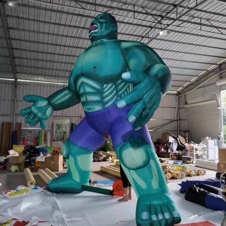 Customized Giant  Inflatable Super Hero Hulk Cartoon Decoration