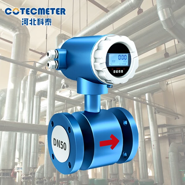 DN200 EMF Digital Liquid Flowmeter 4-20mA Electromagnetic Flow Meter for Sewage Slurry Water Beverage Industry Medium Fluid