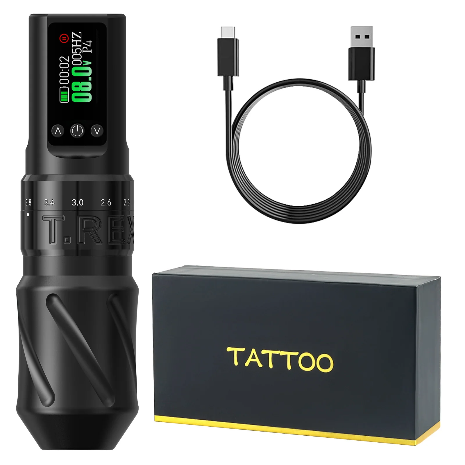 TREX V1 Wireless Tattoo Pen Machine - 1600mAh Rechargeable, 2.0