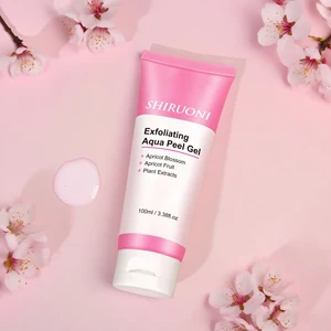 Private Label Exfoliating Aqua Peel Gel Apricot Blossom Water Sea Pear Fruit Extract Gel Cleansing Exfoliate Moisturize Body Gel