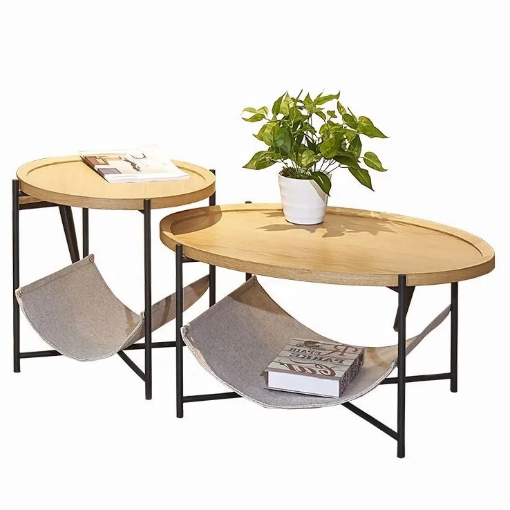 modern round modular coffee table simple tea table wooden end
