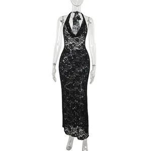 Wholesale Usa Size Fashion Women Clothes Hollow Out Lace Sexy Sleeveless Dress Dresses for Ladies Sexy Costumes