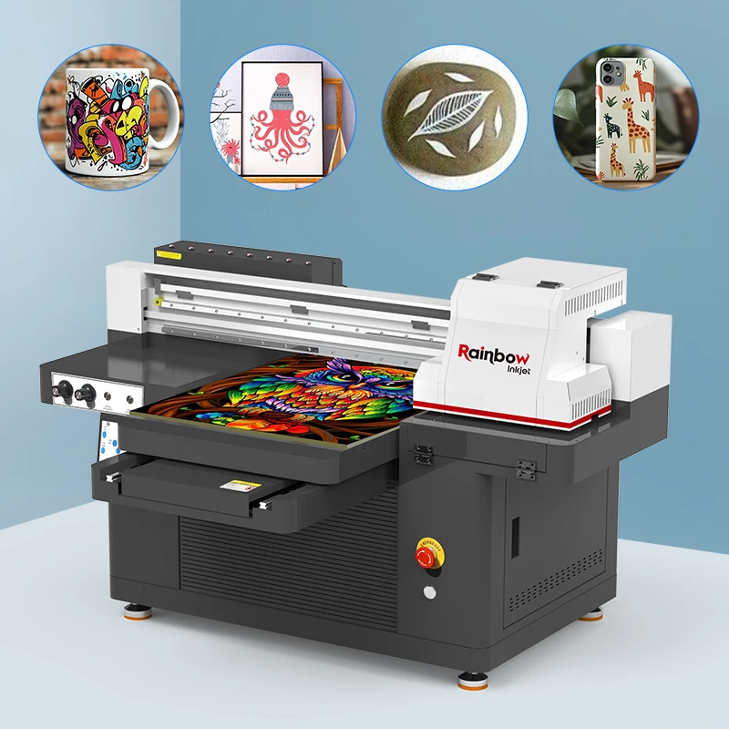 Super Discounts All Size Available rainbow Large Format Flatbed UV Printer UV Flatbed Printer Machine Manufacturer Supplier