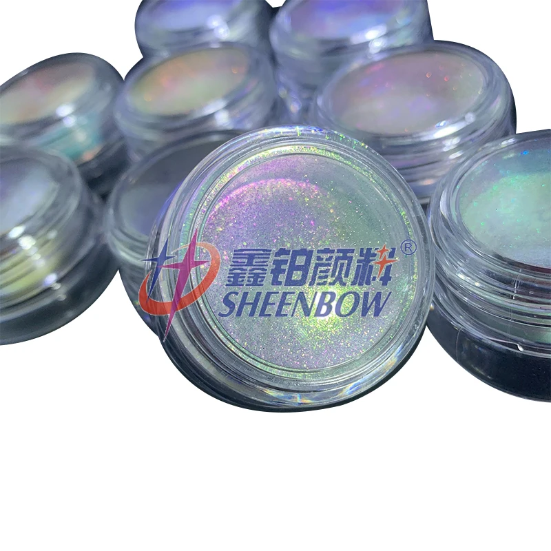 Shenbow Glitter Iridescent Chameleon Color Changing Luminous Fantasy Dream Makeup High Pigment Duo Multi Chrome  Eyeshadow