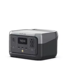 For ECOFLOW RIVER 2 Portable Power Station with 600W Lifepo4 256Wh LiFePO4 Battery MPPT Controller for Solar Panel Car Power