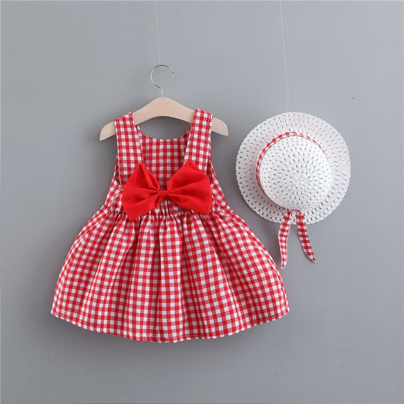  Toddler Baby Girls Fruit Carrots Print Bow Dress Casual Clothes  Hat Monogram Dress Toddler (Red, 12-18 Months): Clothing, Shoes & Jewelry