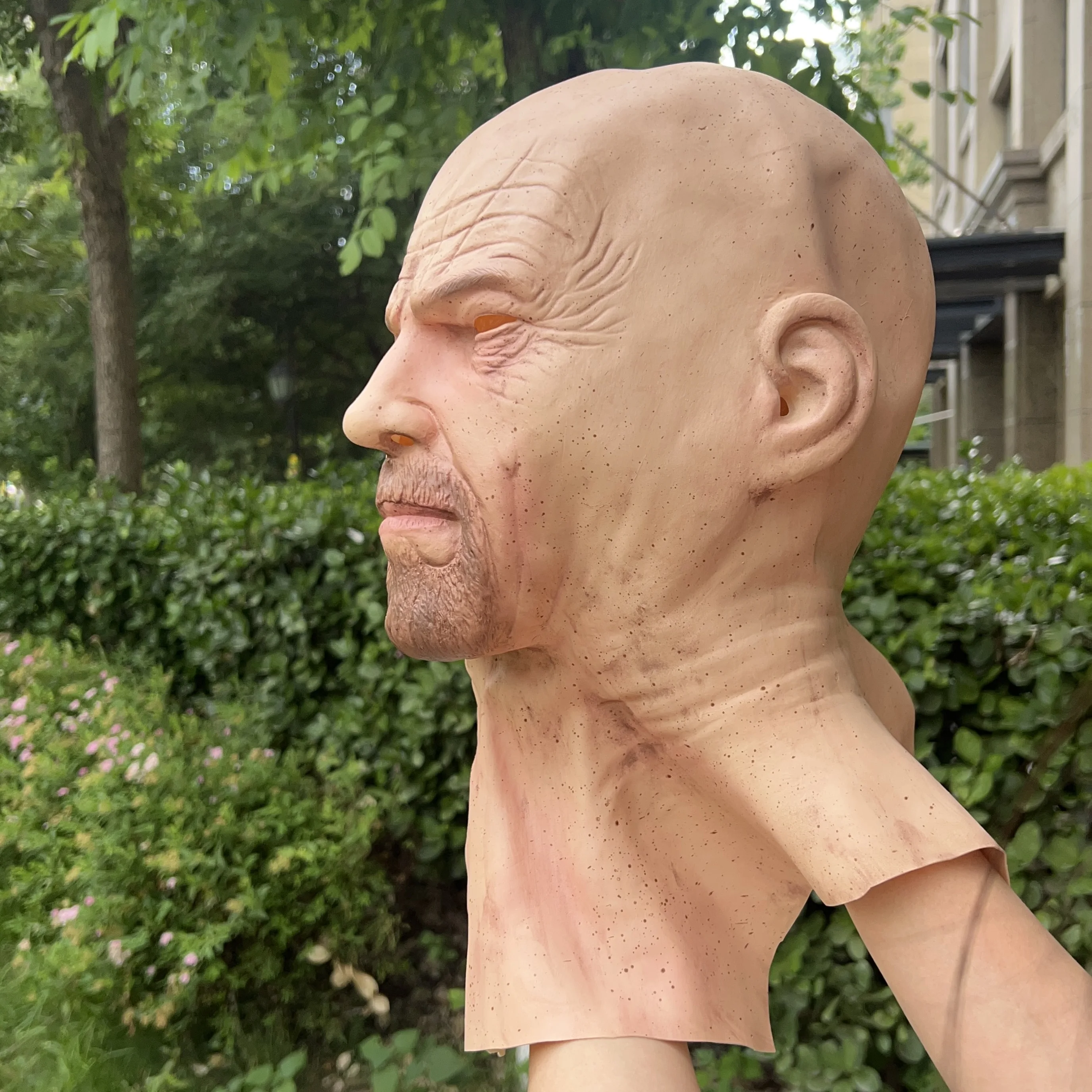 Masquerade Party Full Face Realistic Latax Mask Scary Human Old Man Terror Halloween Mask Mascaras De Fiesta