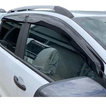 Injection Wind Deflectors Black Rain 2.2mm Window Visor 4x4 Accessories for Ford Ranger T6 T7 T8 2012-2021PX1 PX2 PX3Double Cabs