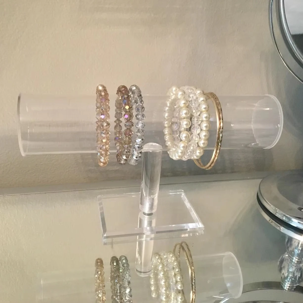 Acrylic Removable Bracelet Display Holder Stand Tier Jewelry