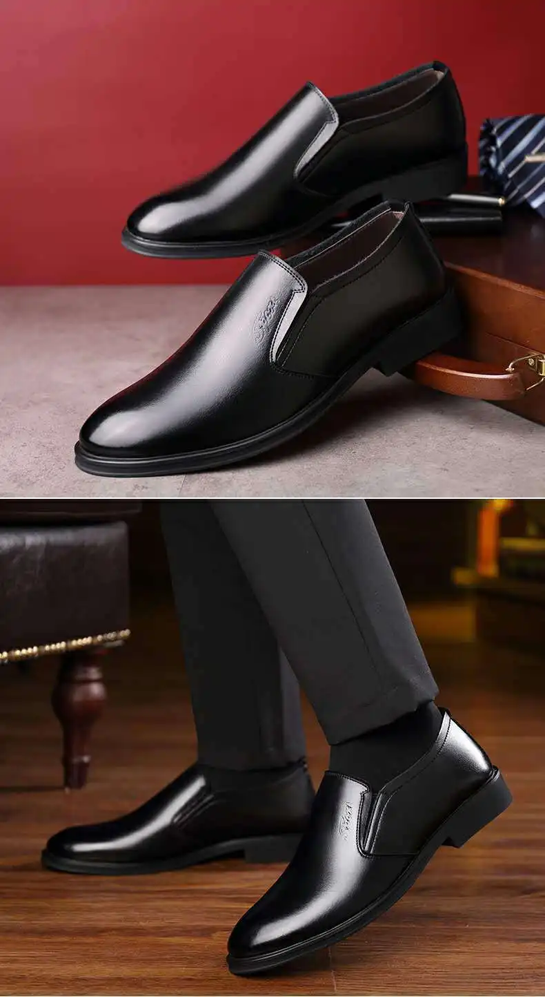 New Men's Dress Shoes High Quality Leather Dress Shoes Men's Office Shoes