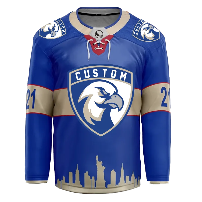Players Adult Full Laced Sewing Pattern Stitched Mesh logo Team Custom Ice Hockey Jersey