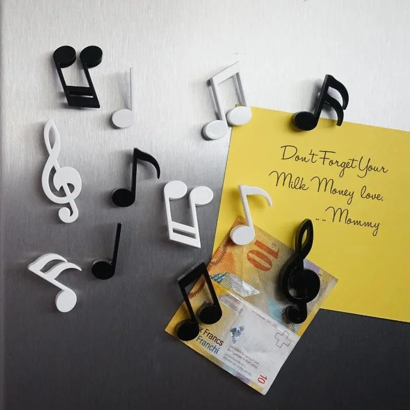 Fun 3D Polyresin Magnetic Sticker Creative Piano Clef Design for Refrigerator New York Theme Souvenir Gift