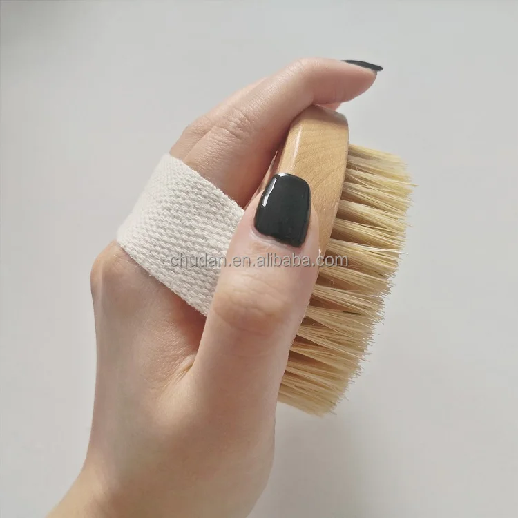 Kaktus-Badebrste Rcken-Peeling Cellulite-Scrubber Vegane Duschbrste  Massage Holz-Trockenbrste