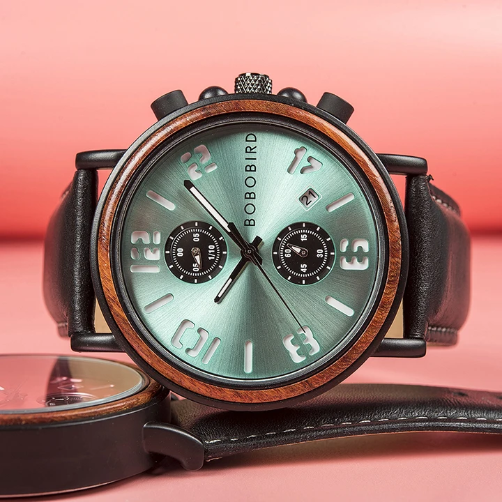 2019 BOBO pájaro madera cuarzo reloj de pulsera de los hombres
