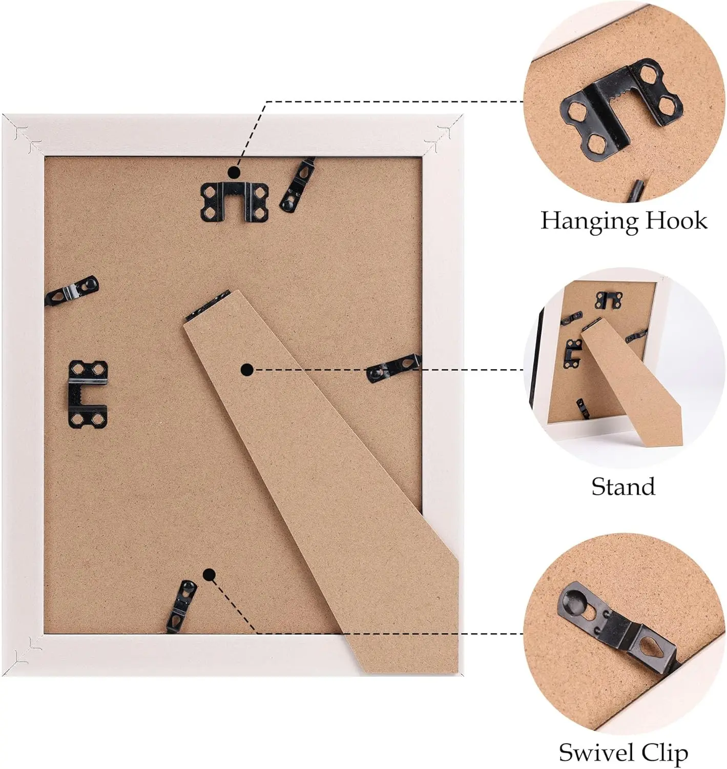 Distressed Rustic 8x10 Picture Frames Set Natural Wood 8 X 10 Photo Frames for Tabletop Wall Collage 8 10 Inch Picture Display