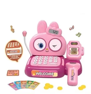 ITTL Children's  Rabbit Cash Register Toy Multi-Functional Sales Calculation Puzzle for Home Use Girls' Play