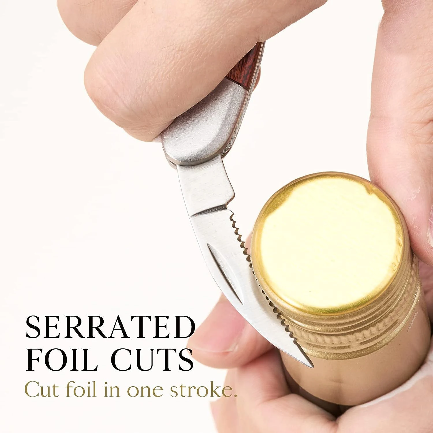 Professional Stainless Steel Corkscrew Pakka Wooden Handle Waiters