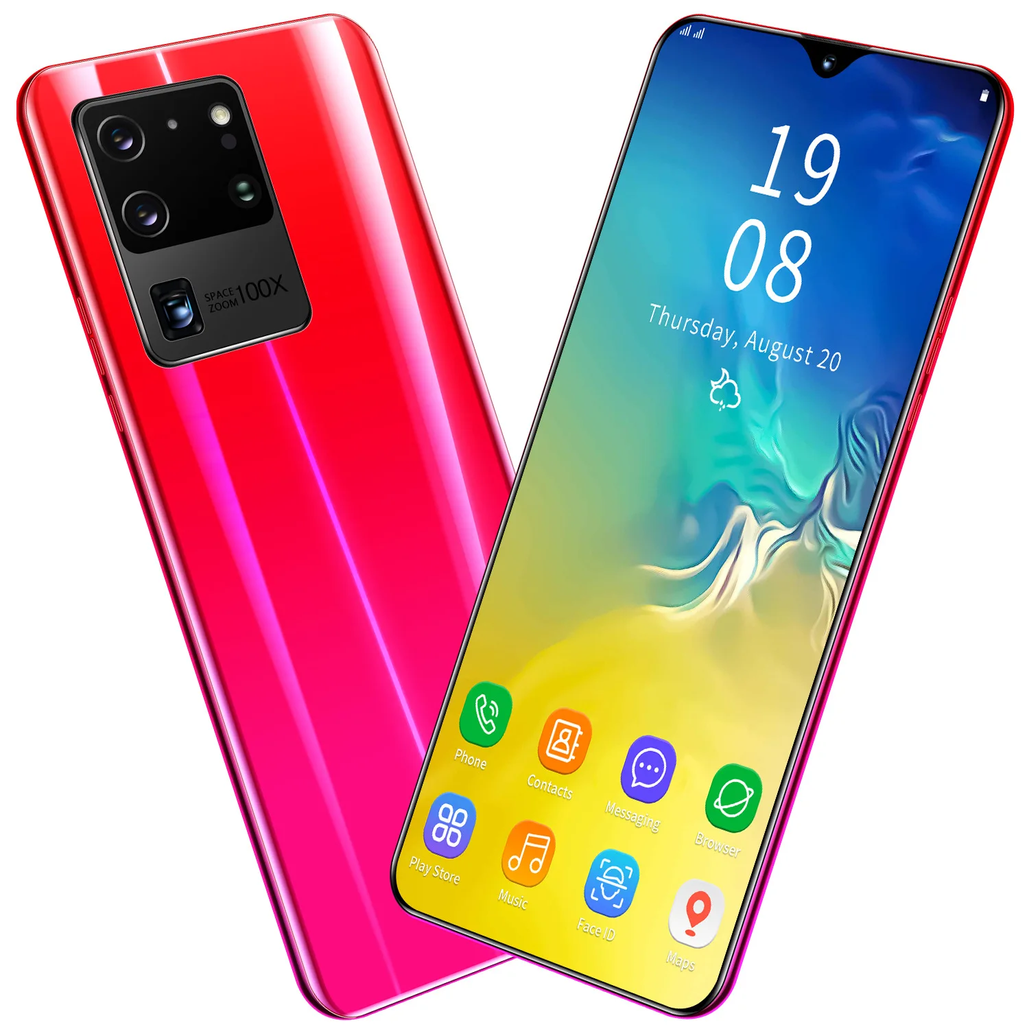 Смартфон S20U, 8 ГБ ОЗУ + 256 Гб ПЗУ, большая память, сотовые телефоны, экран, отпечаток пальца, разблокированный смартфон