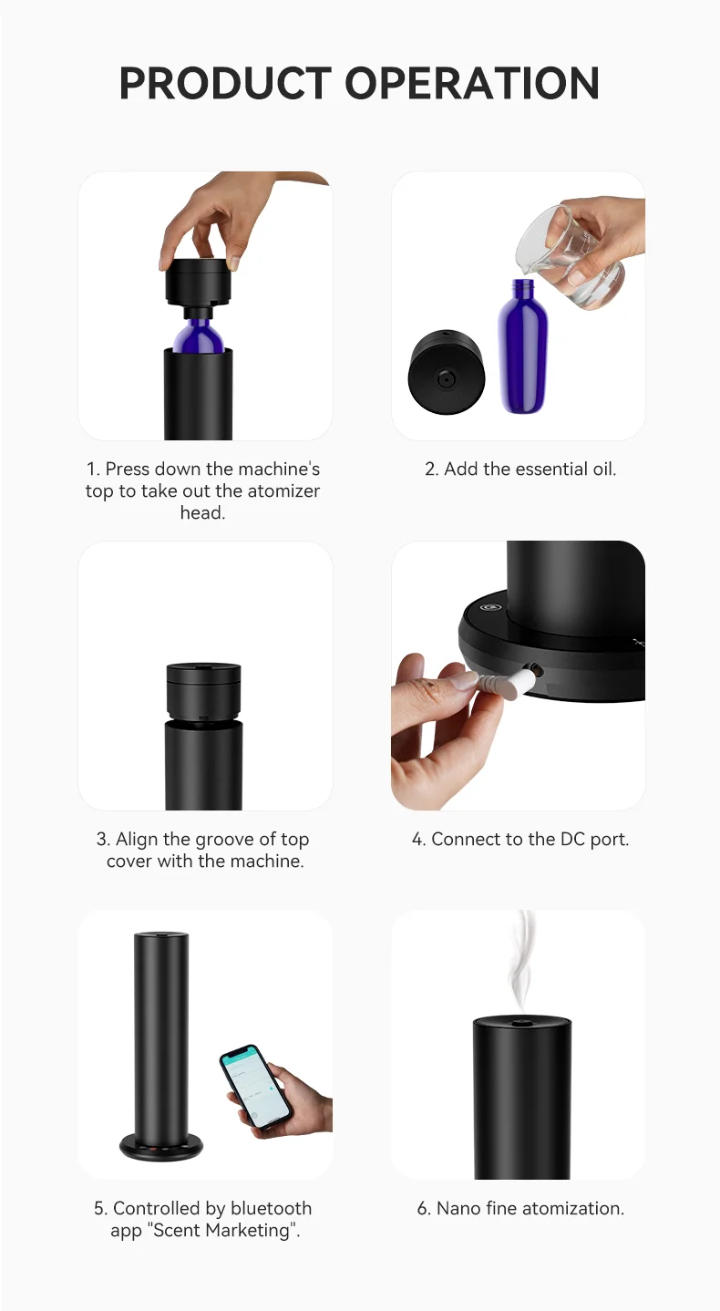 Scenta Electric Scent Oil Diffuser With Bluetooth Wireless App Control