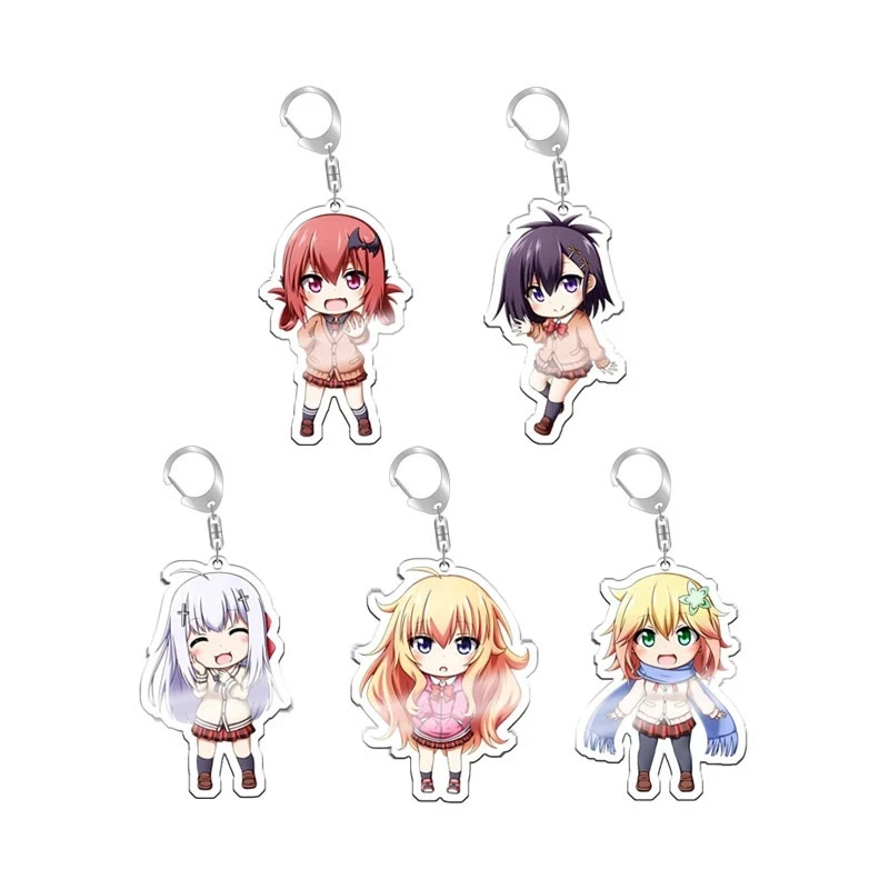 Anime Keychain Gabriel DropOut Tania Gabriel Satanichia Portachiavi White Tenma McDowell Kurumizawa Two Side Keyring