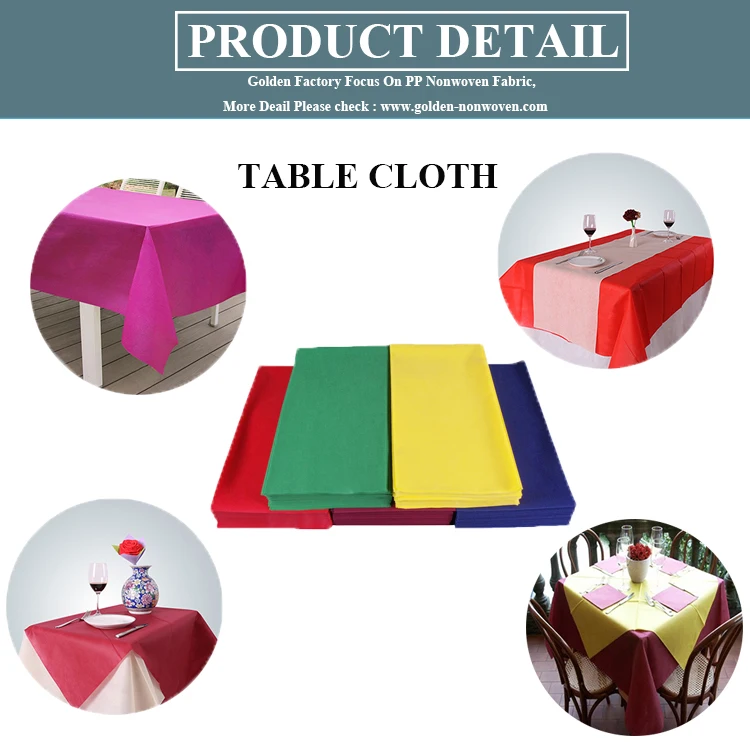 Tnt Polypropylene Non-Woven Spunbond Pp Nonwoven Table Cloth Roll Disposable Pp Spunbonded Nonwoven Table Cloth