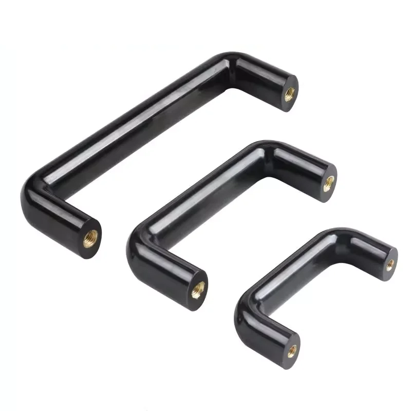 Alloy 6000 Series T3-T8 Temper Square Shape Electrical Distribution Box Cabinet Door Handle Insulated Bakelite Cutting