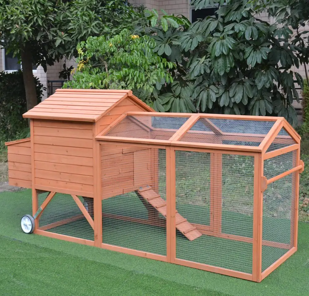 Wood Large 8 Hens House Wooden Chicken Cage Wood Chicken Coop Large ...