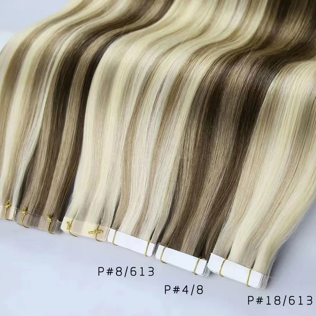 Wholesalers Tape Extensions Tapein Russian Raw Remy Virgin 100human