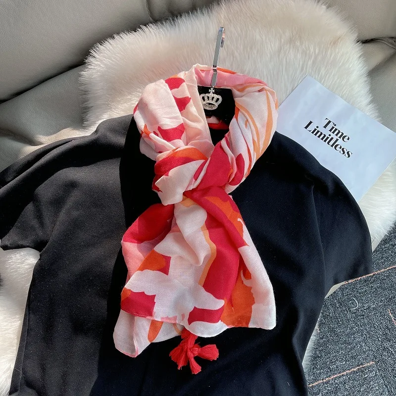 New Arrival Spring Summer Big Size Vocation Scarf Breathable Cotton Headscarf for Women